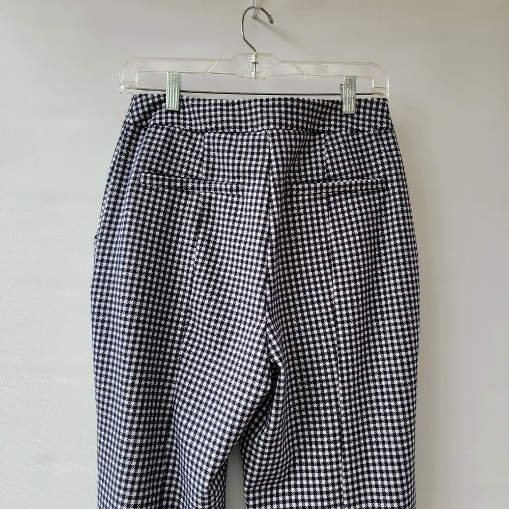 Avec Les Filles Black and White Checkered Flare Pants Size 6 High Waist Neutral - Picture 11 of 14